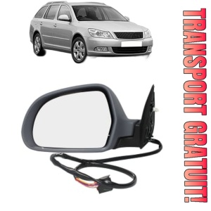 Oglinda Stanga SKODA OCTAVIA II Combi (1Z5) din 2004 - 2013, Auto, Reglaj electric, Completa