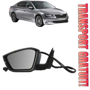 Oglinda Stanga SKODA SUPERB III (3V3) din 2015 - 2024, Auto, Reglaj electric, Completa