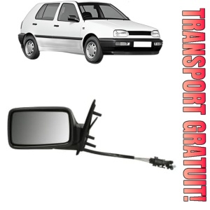 Oglinda Stanga Volkswagen GOLF III (1H1) din 1991 - 1997, Auto, Reglaj mecanic, Completa