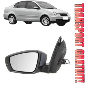 Oglinda Stanga Volkswagen POLO IV Saloon (9A4, 9A2, 9N2, 9A6) din 2002 - 2012, Auto, Reglaj mecanic, Completa