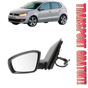 Oglinda Stanga Volkswagen POLO V Hatchback Van (6R1, 6C1) din 2009 - 2014, Auto, Reglaj mecanic, Completa