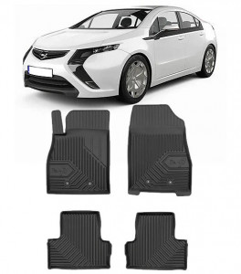Opel Ampera Din 2012 - 2014, Sedan , Set Covorase Auto Tip Tavita Premium 3D, din cauciuc accesorii pentru autoturismul tau - masina v169457