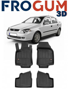 Opel Astra G Din 1998 - 2009, Hatchback , Set Covorase Auto Tip Tavita Premium 3D, din cauciuc accesorii pentru autoturismul tau - masina v165071