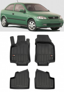 Opel Astra G Din 1998 - 2009, Sedan , Set Covorase Auto Tip Tavita Premium 3D, din cauciuc accesorii pentru autoturismul tau - masina v165092