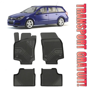 Opel Astra H Din 2004 - 12.2014, Combi , Set Covorase Auto Tip Tavita Premium 3D, din cauciuc - Img 1