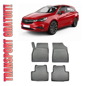 Opel Astra K, Combi, Din 04.2016 - Prezent , Set Covorase Auto Tip Tavita Premium 3D, din cauciuc