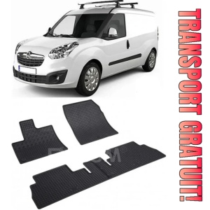 Opel Combo E, Van, fabricat din 06.2018 - Prezent, 5 Locuri, set covorase auto dedicate, din cauciuc 100% Premium
