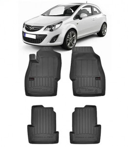 Opel Corsa D, Hatchback, Din 2006 - 11.2014 , Set Covorase Auto Tip Tavita Premium 3D, din cauciuc accesorii pentru autoturismul tau - masina v175580