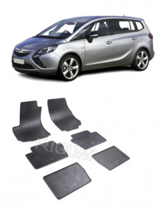 Opel Zafira B, Van, fabricat din 05.2005 - 2014, 7 Locuri, set covorase auto dedicate, din cauciuc 100% Premium accesorii pentru autoturismul tau - masina v159160