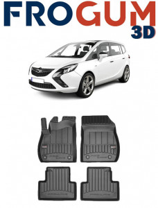 Opel Zafira C, Van, Din 01.2012 - 07.2019 , Set Covorase Auto Tip Tavita Premium 3D, din cauciuc accesorii pentru autoturismul tau - masina v174194