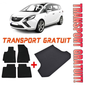 Opel Zafira C Van din 01.2012 - 07.2019, Set Covorase + tavita portbagaj auto 5 Locuri *1