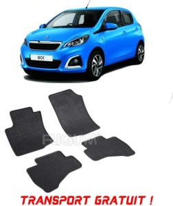 Peugeot 108, Hatchback, fabricat din 07.2014 - Prezent, set covorase auto dedicate, din cauciuc 100% Premium - Transport Gratuit accesorii pentru autoturismul tau - masina v38430