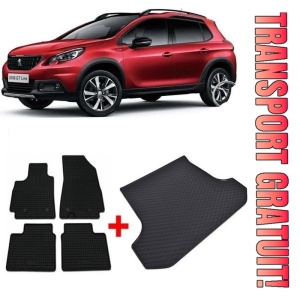 Peugeot 2008 I Suv din 04.2013 - 12.2019 *4, Set Covorase + tavita portbagaj auto
