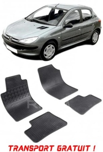Peugeot 206, Hatchback, fabricat din 1998 - 2010, set covorase auto dedicate, din cauciuc 100% Premium - Transport Gratuit accesorii pentru autoturismul tau - masina v38415