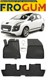 Peugeot 3008 I Din 05.2009 - 10.2016, Hatchback , Set Covorase Auto Tip Tavita Premium 3D, din cauciuc accesorii pentru autoturismul tau - masina v161729
