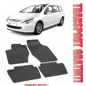 Peugeot 307, Combi, fabricat din 2001 - 2008, set covorase auto dedicate, din cauciuc 100% Premium - Transport Gratuit