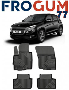 Peugeot 4008 Din 05.2012 - 03.2017, Suv , Set Covorase Auto Tip Tavita Premium 3D, din cauciuc accesorii pentru autoturismul tau - masina v168848