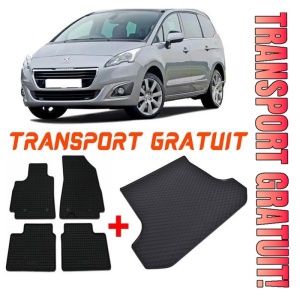 Peugeot 5008 I Suv din 05.2009 - 06.2017 *4, Set Covorase + tavita portbagaj auto