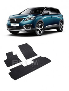 Peugeot 5008 II, Suv, fabricat din 07.2017 - Prezent, set covorase auto dedicate, din cauciuc 100% Premium accesorii pentru autoturismul tau - masina v159657