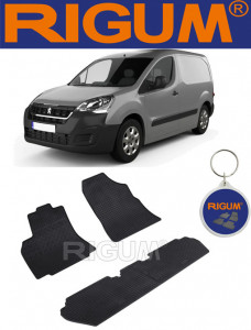 Peugeot Partner II, Van, fabricat din 2008 - 08.2018, 5 Locuri, set covorase auto dedicate, din cauciuc 100% Premium accesorii pentru autoturismul tau - masina v157095
