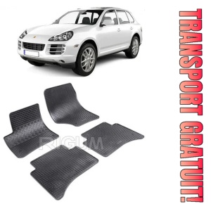 Porsche Cayenne I, Suv, fabricat din 11.2002 - 2010, set covorase auto dedicate, din cauciuc 100% Premium