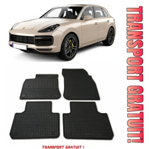 Porsche Cayenne I, Suv, fabricat din 11.2002 - 2010, set covorase auto dedicate, din cauciuc 100% Premium - Transport Gratuit