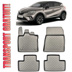 Renault Captur Set covorase auto tip tavita compatibile Renault Captur II Techno MHEV fabricatie 05.2022 - prezent, caroserie suv