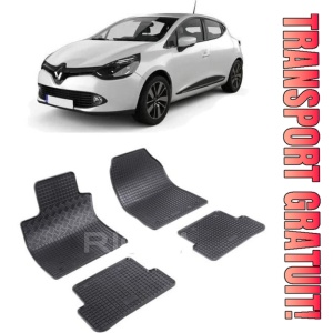 Renault Clio IV, Hatchback, fabricat din 10.2012 - 08.2019, set covorase auto dedicate, din cauciuc 100% Premium