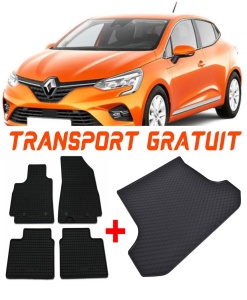 Renault Clio Set Covorase + tavita portbagaj auto Renault Clio V fabricatie 09.2019 - prezent, caroserie hatchback, fara portbagaj intermediar accesorii pentru autoturismul tau - masina v132
