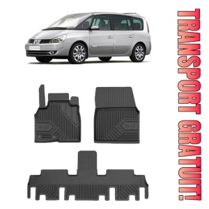 Renault Espace IV Din 10.2002 - 12.2014, Van , Set Covorase Auto Tip Tavita Premium 3D, din cauciuc