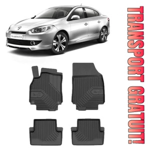 Renault Fluence Din 2009 - Prezent, Sedan , Set Covorase Auto Tip Tavita Premium 3D, din cauciuc
