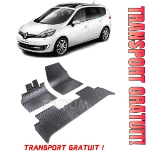 Renault Grand Scenic III, Van, fabricat din 04.2009 - 11.2016, set covorase auto dedicate, din cauciuc 100% Premium - Transport Gratuit