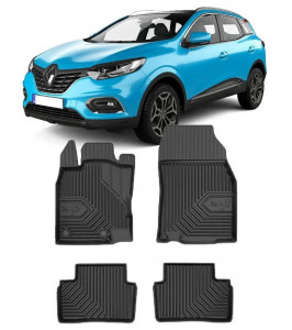 Renault Kadjar Din 06.2015 - Prezent, Suv , Set Covorase Auto Tip Tavita Premium 3D, din cauciuc accesorii pentru autoturismul tau - masina v169024