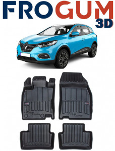 Renault Kadjar, Suv, Din 06.2015 - Prezent , Set Covorase Auto Tip Tavita Premium 3D, din cauciuc accesorii pentru autoturismul tau - masina v174089