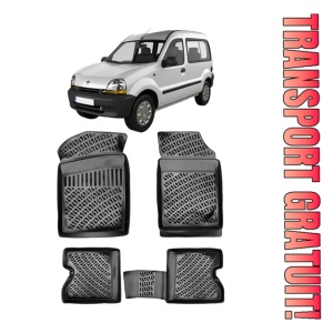 Renault Kango I 1997-2007 Set 4 covorase auto din cauciuc tip tavita premium line 3D