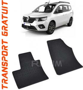 Renault Kangoo III fabricat din 06.2021 - Prezent, Van, 2 Locuri, set covorase auto dedicate, din cauciuc 100% Premium accesorii pentru autoturismul tau - masina v151007
