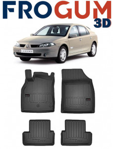 Renault Laguna II, Combi, Din 01.2001 - 06.2007 , Set Covorase Auto Tip Tavita Premium 3D, din cauciuc accesorii pentru autoturismul tau - masina v173929