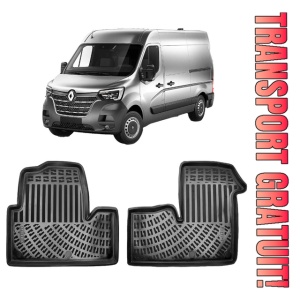 Renault Master III 2010 - 2023 Set 2 covorase auto din cauciuc tip tavita premium line 3D