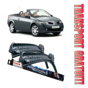 Renault Megane II Coupé-Cabriolet Set 2 stergatoare parbriz Bosch Bosch Aerotwin 60 cm/45 cm compatibile cu Renault Megane II Coupé-Cabriolet (Em0/1_) din 2003-2009 (60 cm / 45 cm) - Img 1