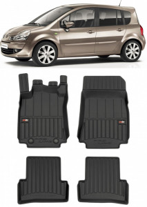 Renault Modus Din 01.2004 - 12.2007, Hatchback , Set Covorase Auto Tip Tavita Premium 3D, din cauciuc accesorii pentru autoturismul tau - masina v165209