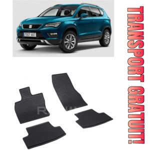Seat Ateca, Suv, fabricat din 09.2016 - Prezent, set covorase auto dedicate, din cauciuc 100% Premium