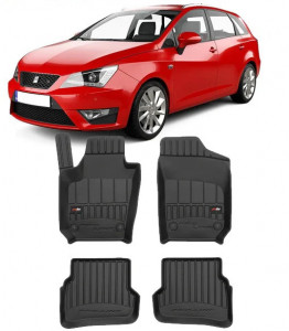 Seat Ibiza IV, Hatchback, Din 05.2008 - 05.2017, 6J/6P , Set Covorase Auto Tip Tavita Premium 3D, din cauciuc accesorii pentru autoturismul tau - masina v170097