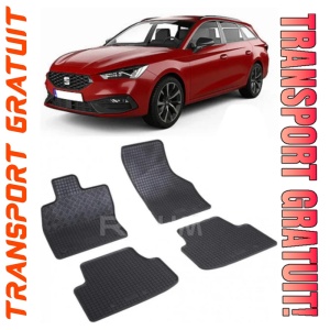 Seat Leon E-Hybrid, Combi, fabricat din 2020 - Prezent, set covorase auto dedicate, din cauciuc 100% Premium
