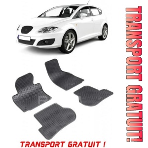 Seat Leon II 1P, Hatchback, fabricat din 07.2005 - 2012, set covorase auto dedicate, din cauciuc 100% Premium - Transport Gratuit