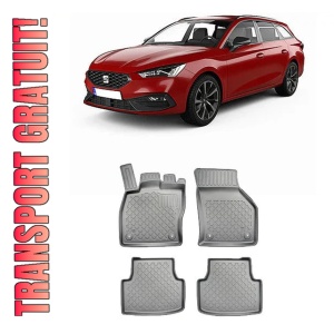 Seat Leon IV Phev, Combi, Din 2020 - Prezent , Set Covorase Auto Tip Tavita Premium 3D, din cauciuc