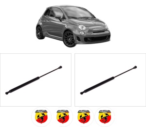 Set 2 amortizoare portbagaj haion ABARTH 500 / 595 / 695 din 2008-2016, 2 bucati, KROSNO, 4 stickere auto ABARTH v3973