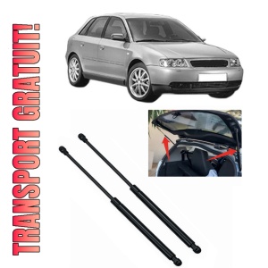 Set 2 amortizoare portbagaj haion AUDI A3 (8L1) din 1996-2003, 2 bucati, MAGNUM TECHNOLOGY, 4 stickere auto AUDI - Img 1