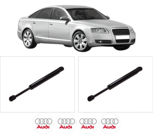 Set 2 amortizoare portbagaj haion AUDI A6 C6 (4F2) din 2004-2011, 2 bucati, KROSNO, 4 stickere auto AUDI v13
