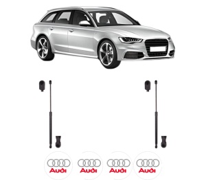 Set 2 amortizoare portbagaj haion AUDI A6 C7 Avant (4G5, 4GD) din 2011-2018, 2 bucati, KROSNO, 4 stickere auto AUDI v2293