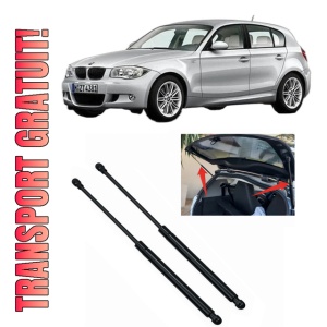 Set 2 amortizoare portbagaj haion BMW Seria 1 (E81) din 2006-2012, 2 bucati, MAGNUM TECHNOLOGY, 4 stickere auto BMW Seria